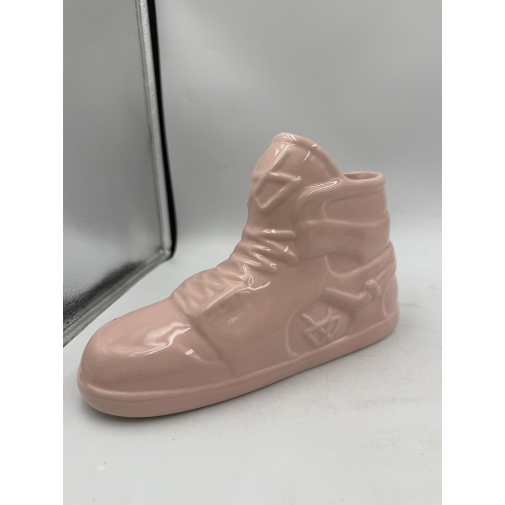 Retro Sneaker Ceramic Planter Display Vase Pink 5" 70's 80's Style